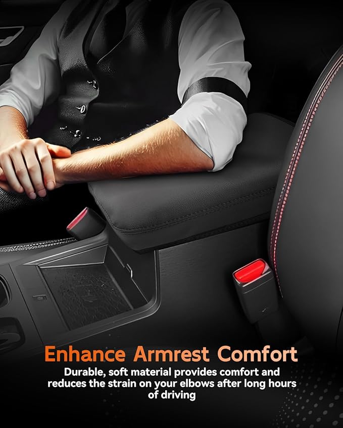 CDEFG for Nissan Frontier 2022-2025 Center Console Cover Armrest Box Cover for Frontier (S, SV, SL, Pro-X, Pro-4X) 2022 2023 2024 2025 Accessories Console Arm Rest Protector