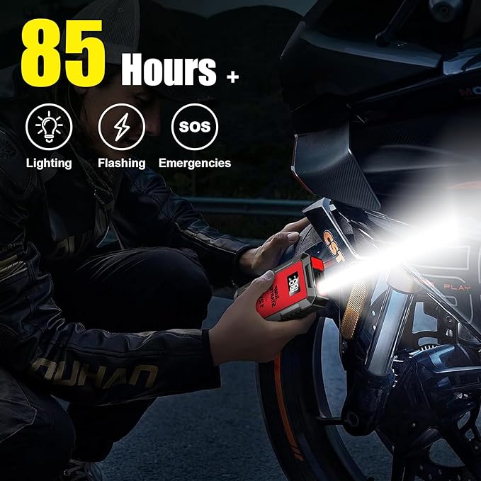 Car Battery Jump Starter with 6000A Peak Smart Clip LCD Display and 3 Modes Flashlight for Up to All Gas and 10.0L Diesel Engine 12V Auto Battery Booster Jumper Cables Portable Lithium Jump Box