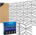 8 Pack 2-Layer Soundproof Wall Panels, 15.7 x 15.7 x 0.43 in Large Sound Proof Foam Panels for Walls, 0.9lb/ft³ High Density, 3D Acoustic Panels,Artistic Noise Dampening Panels White&Black