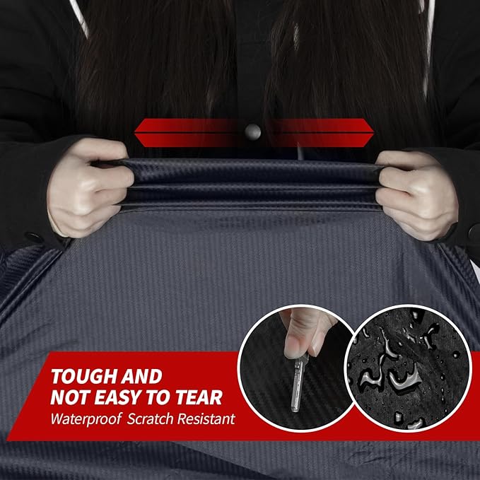 Car Cover Waterproof All Weather, 6 Layers Car Covers for Automobiles, Full Exterior Cover with Zipper, Outdoor Car Cover Sun UV Rain Snow Wind Protection for Sedan (190-195 inch)