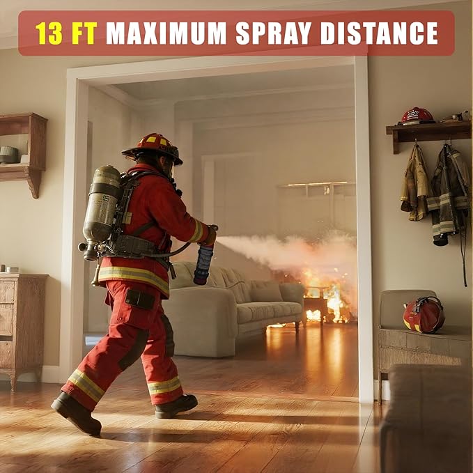 Dry Stop Fire Extinguisher for Home & Vehicle - 600g Dry Chemical Powder Fire Extinguisher | Grease & Electrical Fire Extinguisher for Kitchen, Car, Portable (4-Pack)