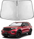 Econour Windshield Sun Shade for 2020-2025 Ford Explorer SUV Accessories, Custom Fit Car Front Sun Shade Foldable Window Shade Sun Visor Protector Blocks UV Rays
