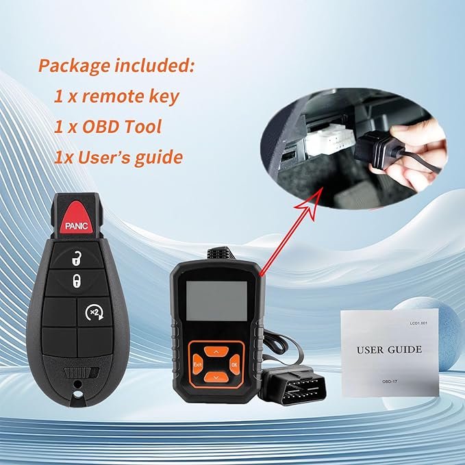 Car Key Fob Remote Replacement Kit Fits for Dodge RAM 1500 2500 3500 2013 2014 2015 2016 2017 GQ4-53T Keyless Entry Remote Control
