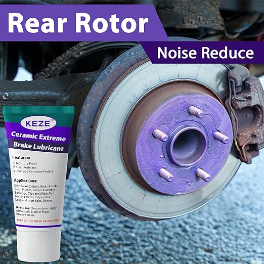 Keze Ceramic Brake Lubricant Grease Break Caliper Lube for Sliding Pin Parts Pad Superior Heat Resistance,Prevents Seizing Stops Squeaking,1 oz-3 Pack