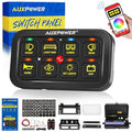 Auxpower RGB 8 Gang Switch Panel with App Control Turn On/Off Momentary Pulsed Multifunction 12V Switch Panel for Truck Circuit Control Relay System Switch Panel Waterproof for Car Boat Truck RV