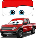 Gven Windshield Sun Shade 2025 Truck Windshield Cover Sun Shade Automotive Interior Sun Protection Front Windshield Car Eyes Sun Visor Protector Blocks UV Rays Keep Your Vehicle Cool (Red, XL)