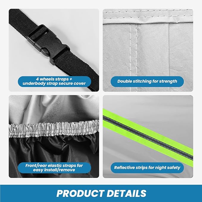 Tesla Model Y Waterproof SUV Car Cover - UV Protection All Weather Outdoor Dustproof Custom Fit with Storage Bag - Full Vehicle Protective Cover for Snow/Sun/Rain/Dust