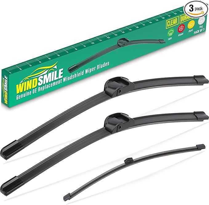 26" 26" 13" Windshield Wiper Blades Replacement for Porsche Cayenne VW Volkswagen Touareg 2011 2012 2013 2014 2015 2016 2017 Premium All Weather Front Rear Wipers Set - OEM Quality (Pack of 3)
