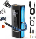 YOUNGDO Tire Inflator Portable Air Compressor, 150 PSI & 6000mAh, Tire Inflator with Pressure Gauge, Quick Inflation for Car,Motorcycle,Bike,Balls, Rechargeable Via USB-C as Torch and Power Bank