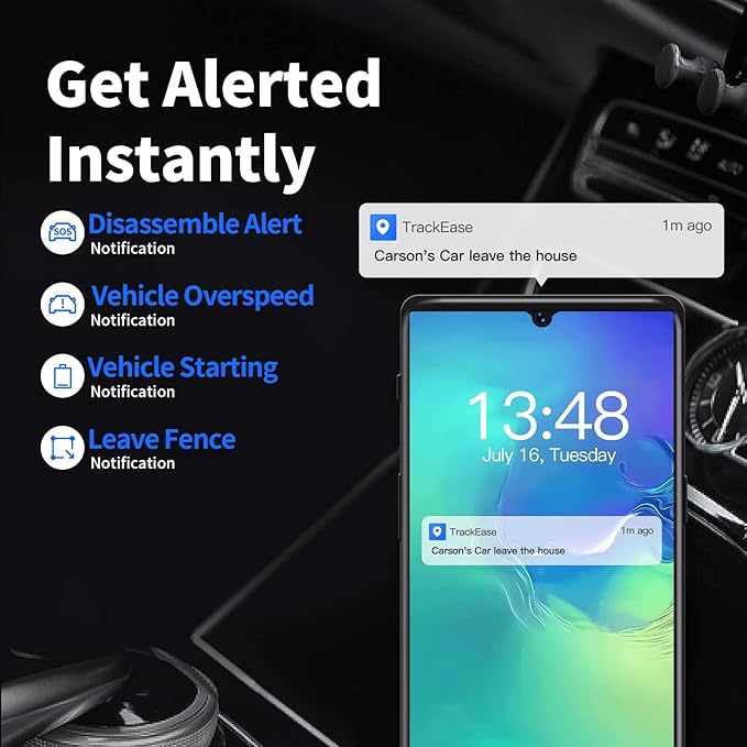 2 in 1 Remote Kill Switch & GPS Tracker for Vehicles No Monthly Fee, No Subscription, 4G SIM Card and Data Included, Trip History, GeoFence, Driving Alerts