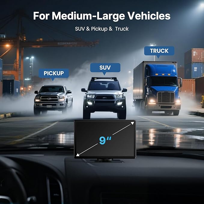 9''HD Wireless Carplay Screen For Car 4K Dash Cam&1080P Backup Camera With Apple Carplay&Android Auto Voice Control GPS DVR Call Music Message Mirror Link Airplay/Android Cast Fit Pickup Truck SUV MPV