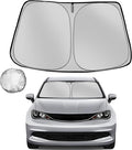 Windshield Sun Shade for 2017-2025 Chrysler Pacifica Minivan Foldable Sun Sunshade for Car Front Window Blocks UV Rays and Heat Automotive Interior Protector Custom Fit Accessories