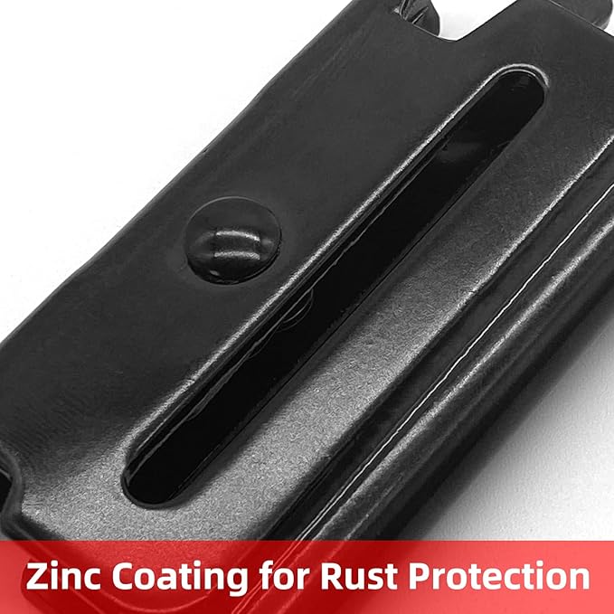 12PCS E Track J Hooks Heavy Duty E Track X Track Steel Hanger, Spring Fitting E Track Accessories for Enclosed Trailer, Cargo Van,Semi-Trucks Trailer,Black