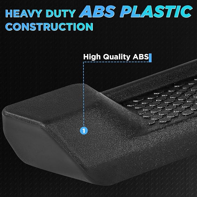 PZ 7" Running Boards Compatible with 2018-2025 Jeep Wrangler JL 4 Door, Matte Black Side Steps Nerf Bars