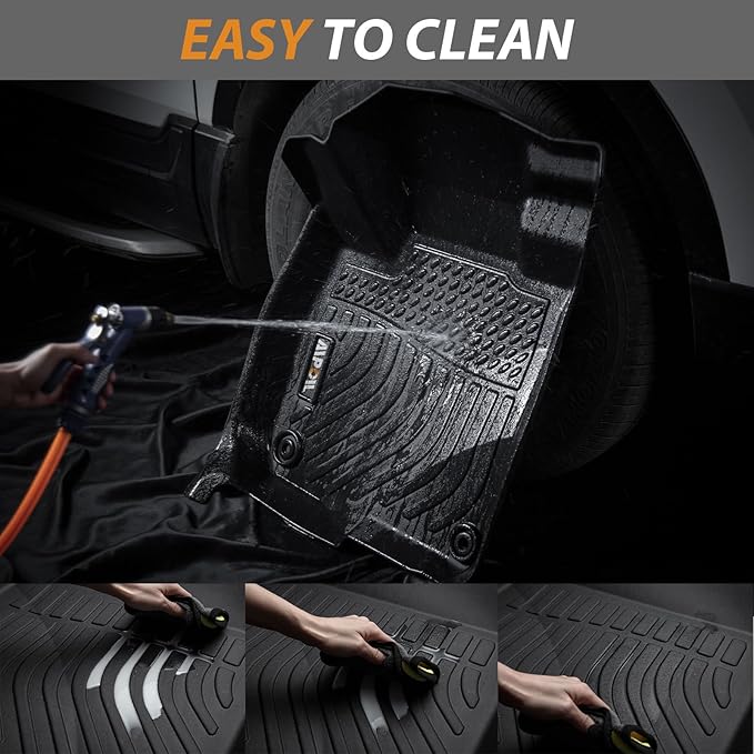 AIPOIL® Floor Mats & Cargo Liner Set for 2019-2025 Infinit QX50 & 2022-2025 Infinit QX55 All Weather Protection TPE Anti-Slip Automotive Full Set Custom Car Mats Accessories - Black