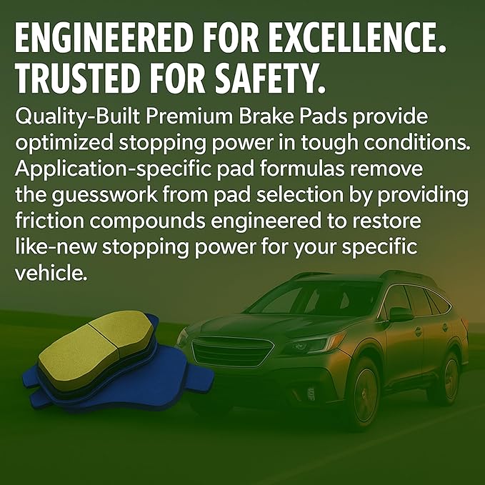 Premium Ceramic Front Brake Pads (1001-1047CC) Compatible with Ford Escape 2009-2012, Mercury Mariner 2009-2011