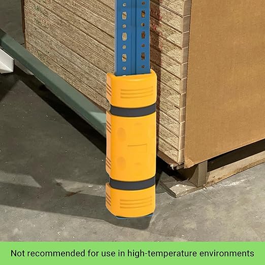 Warehouse Column Protector - Depot Shelves Forklift Crash Pads, Bollard Guard Cover for 4" Square Columns, High-Density Polyethylene, 1 Pcs