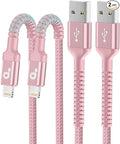 Long iPhone Charger 10FT, 2Pack Lightning Cable [Apple MFi Certified] iPhone Charger Cord USB to Lightning Cable Compatible with iPhone 14/13/12/11 Pro Max/XS MAX/XR/8/7/Plus/6S/5S/iPad (Pink)