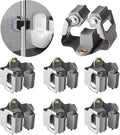 3-H Mop and Broom Holder Wall Mount 6 Pack, Broom Holder for Garage Garden Shed Storage System Laundry Room Home Kitchen Organization up to 1.45 Inch(grey)