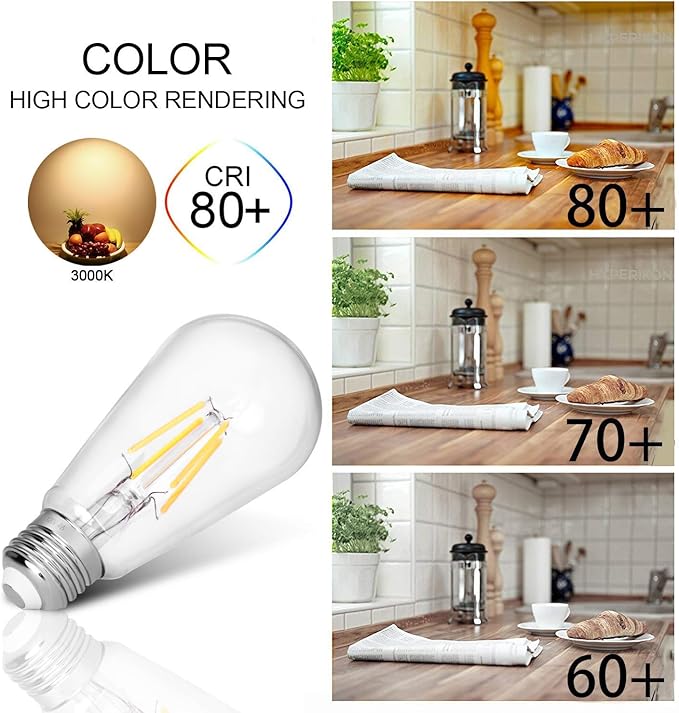 LED Edison Bulb 4W,Antique 40W Vintage Edison Bulb,E26 Light Bulb Non Dimmable Led Bulb 450 Lumens 4000K Daylight White,Pack of 12