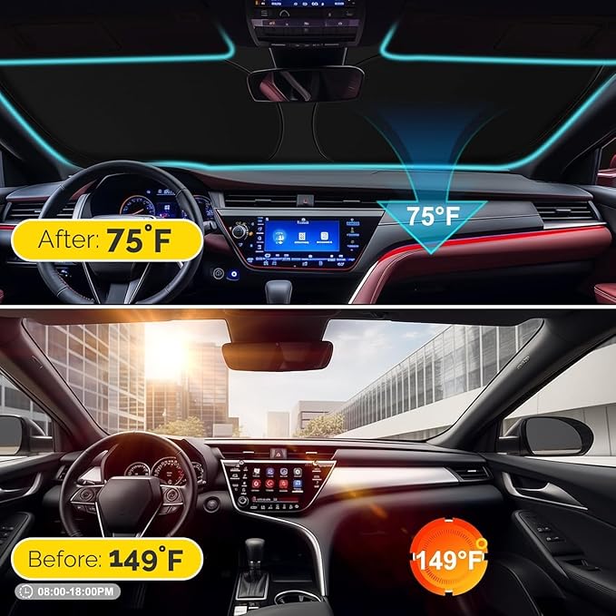 Car Windshield Sun Shade Compatible with 2019 2020 2021 2022 2023 2024 2025 Subaru Forester Accessories Sunshade Custom for Forester Crossover, Base, Premium, Sport, Limited Foldable Sun Visor