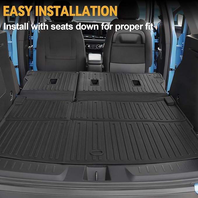 Floor Mats Set for Chevy Trailblazer AWD 2026 2025-2021 Accessories, Full Coverage All Weather Floor Mats Cargo Mat with Backrest Protectors & Door Sill Guards(Not for FWD)