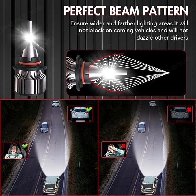 Headlight Bulbs Fit For 2004-2012GMC Canyon 9005 High Beam 9006 Low Beam 9145 Fog Light Bulbs,6500K White Car Light,500% Brightnes Bulb,Plug and Play, IP68, Pack of 6