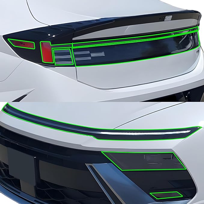 BOGAR TECH DESIGNS Precut for Hyundai Sonata 2024-2025 Full Headlight Taillight PPF Kit, Clear Bra