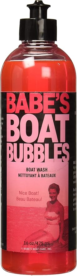 Babe’s Boat Bubbles – High-Sudsing Boat Wash Soap – Safe for Gelcoat, Won’t Strip Wax – pH Balanced & Biodegradable Marine Cleaner - 1 Pint/Spray