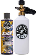 Chemical Guys EQP368 TORQ Professional Snow Foam Cannon Car Wash Snow Foamer + HydroSuds Ceramic SiO2 Foaming Car Wash Soap 16 fl oz (Safe for Cars, Trucks, & More) Works With Pressure Washer