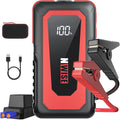 NWISE Car Jump Starter, 2000A Peak 20000mAh Portable Battery Pack with Smart Safety Jumper Clamps,12V Jump Boxes with LCD Display, LED Light, USB Ports