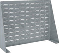 Akro-Mils 98600 Heavy Duty Steel Louvered Panel Standing Work Bench Storage Rack Garage Organizer for Mounting AkroBin Storage Bins, 28-Inch W x 8-Inch D x 20-Inch H, Gray