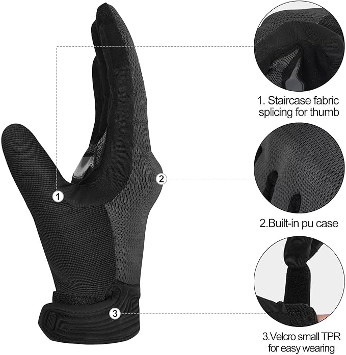 INBIKE Breathable Mesh Motorcycle Gloves for Men/Women, Shell Protection, Reflective, TPR Palm Sliders, Touchscreen Motorbike Gloves for ATV BMX MTB Riding