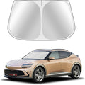 Custom Fit Windshield Sun Shade for Genesis GV60 2023-2025 - Full Coverage, 210T Reflective Fabric, Double-Layer Design - Blocks 99% UV Rays, Keeps Car Cool, Easy to Install and Store