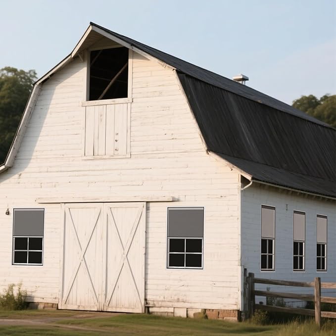 2 Pack 24" x 36"Shed Window, with Tempered Glass and Fiberglass Screen for Shed, Chicken Coop, Playhouse, Household, Garage