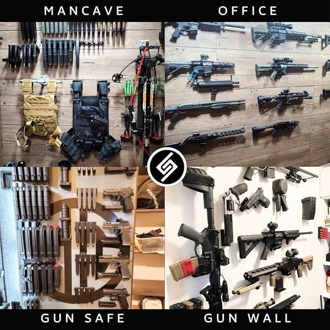 Spartan Mounts Compatible with Remington 870 | Wall Shotgun Display Storage Organization System | Unique Low Profile Design | Gun Safe Wall Garage | Gun Room Mounting Solution