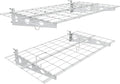 EVERHANGER Wall Mounted Garage Shelves, 2 x 4 ft Metal Storage Shelves, Heavy Duty Wall Shelving with Hooks, Holds Up to 220 Lbs, White