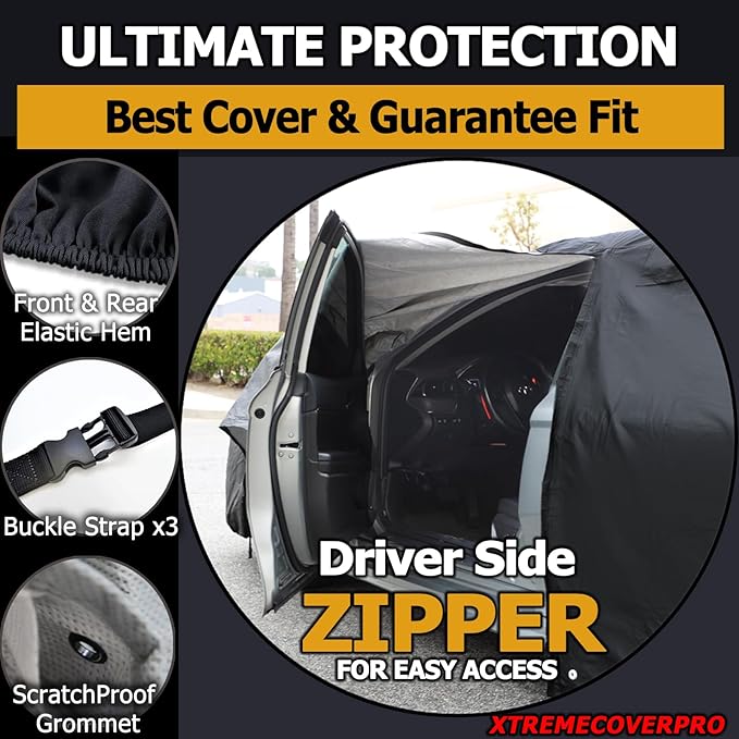All Weather Waterproof car Cover Good for rain Snow uv Protection dust Large Sport Sedan CTS A7 Ghibli Gran Coupe CT5 A6 Trans Am Firebird Black