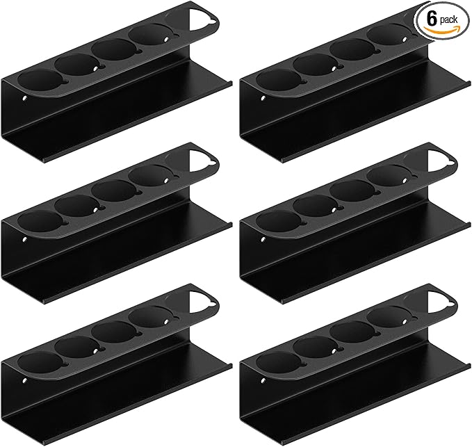 Touri 6 Pack Spray Can Holder for Garage and Workspace, Wall-Mounted Steel Aerosol Can Holder (30 Cans)