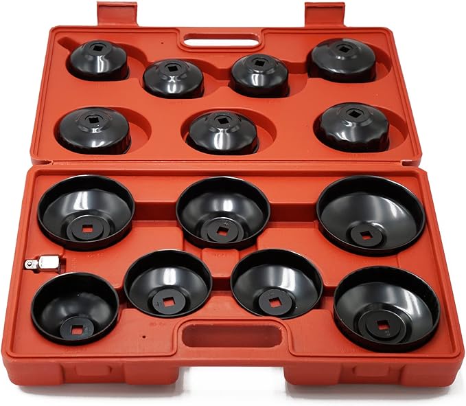 Oil Filter Socket Set 14pcs 3/8" Cap Wrenches Tool Kit