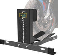 GRAND PITSTOP Universal Wheel Chock for Motorcycle Stand for Trailer Completely Adjustable Detachable Foldable Wheel Chock (Black V2)