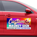 2pc 18x24" Custom Full Color Magnetic Car Signs, Ready in One Day for Business Advertising and Vehicle Promotion, Logo for Your Car Van Truck