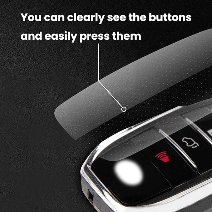 OLLEN Clear TPU Key Fob Cover, Fit for Toyota Camry 2025 2026, for Land Cruiser 2019-2026~, Compatible with Tundra 2022-2026~ etc, Car Key Protector, Clear, 2 Pcs