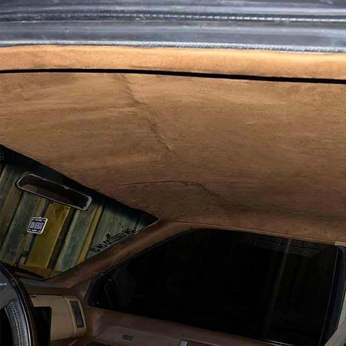 Suede Headliner Fabric with Foam Backing - Black Suede Headliner Material for Car/Truck/SUV/RV Roof, Home Repair/DIY Headliner Material Automotive Headliner Fabric (Tan, 96"×60“)