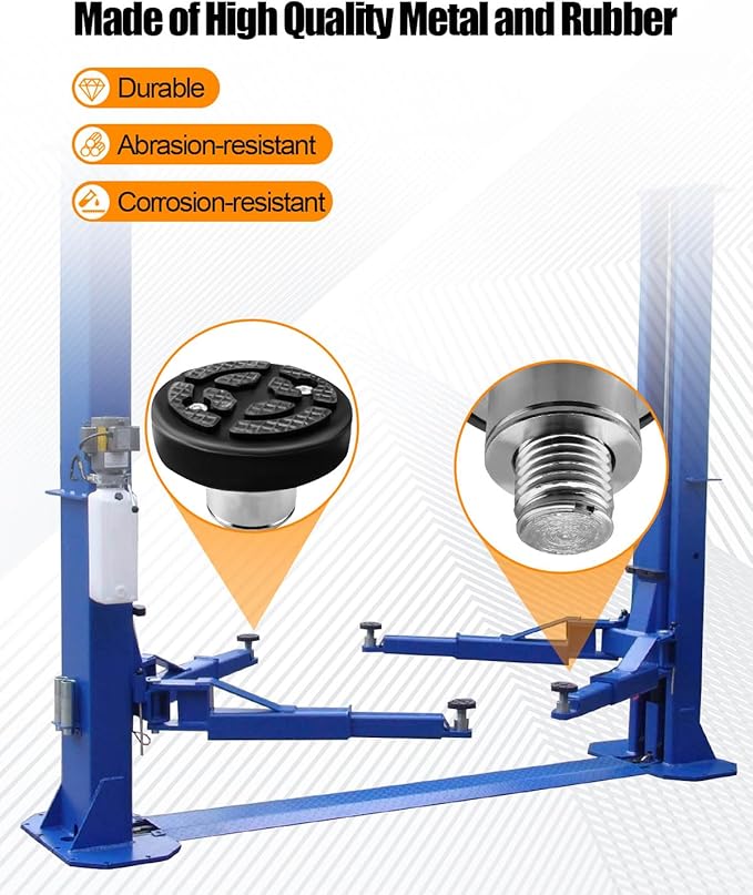 60mm Car Lift Feet Pads Plus-High Heightening Rubber Feet Tray Fit for 60mm Diameter Shaft