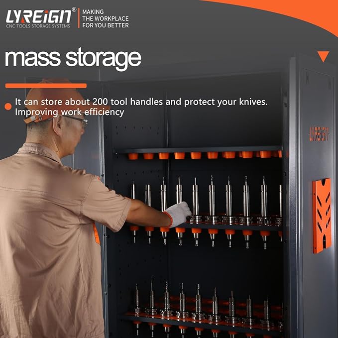 BT50 CNC Tool Cabinet, CAT50 Multi-Purpose CNC Tool Rack, Mass Storage CNC Tool Holder Storage Chests, Large Capacity CNC Tool Holder Cabinet for Warehouse Workshop Use