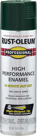 Rust-Oleum 7538838 Professional High Performance Enamel Spray Paint, 15 Oz, Gloss Hunter Green