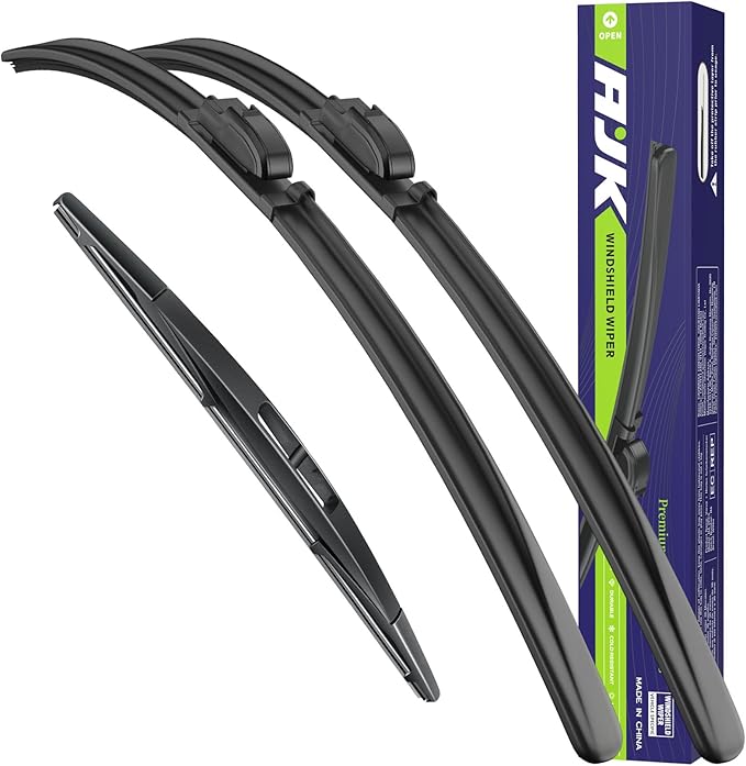 AJK Wiper Blades for Mazda CX-30 2020 2021 2022 2023 2024, 3 Piece All Weather OEM Quality Automotive Replacement Windshield Wiper Blades for My Car
