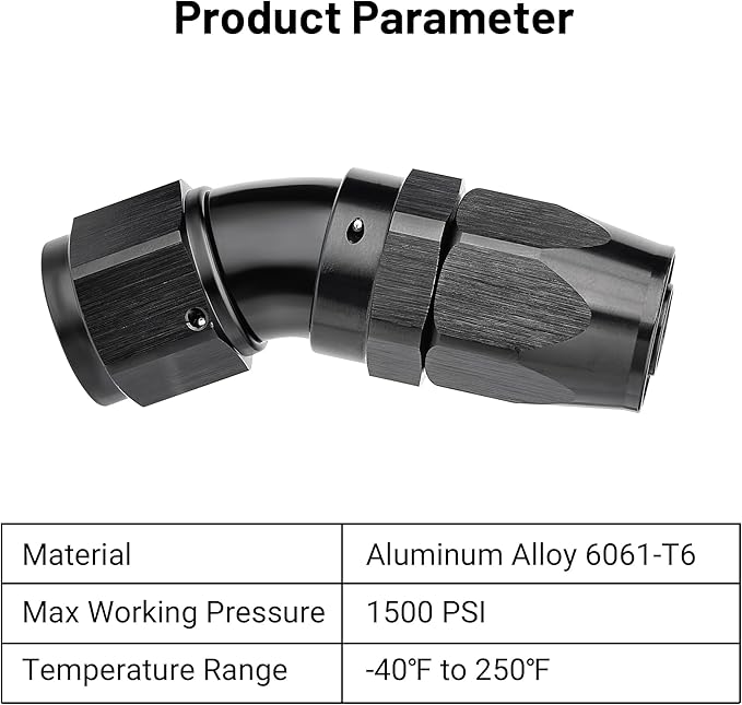EVIL ENERGY 10AN 30 Degree One Piece Full Flow Hose End Fitting Swivel For CPE Braided Hose