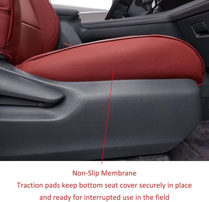 EKR Sienna Seat Covers for 2021 2022 2023 2024 2025 Toyota Sienna LE, XLE,8 Seats,2nd Row 4/2/4 Split,Waterproof Seat Covers Full Set for Trucks,Car Seat Protectors - Three Row,Leather (Burgundy)